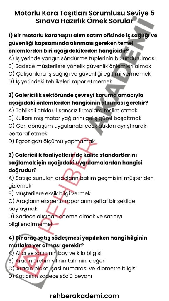 galeri belgesi örnek sorular